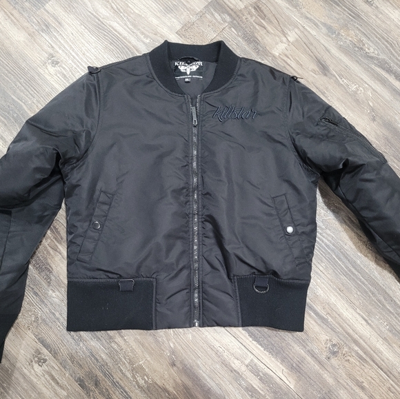 COPY - KILLSTAR GOTHIC GOTH DOLLBLACK CROP BOMBER PUNK JACKETWOMEN XXL - Picture 2 of 8